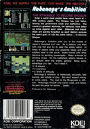 Nobunaga's Ambition Back Cover - Nintendo Entertainment System NES Pre-Played