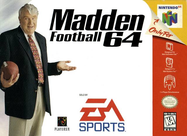Madden 64 Front Cover - Nintendo 64 Pre-Played