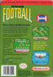 NES Play Action Football Back Cover - Nintendo Entertainment System NES Pre-Played