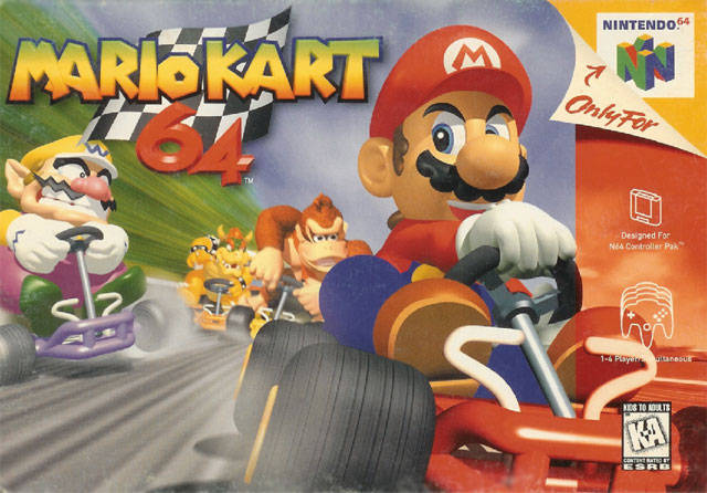 Mario Kart 64 Front Cover - Nintendo 64 Pre-Played