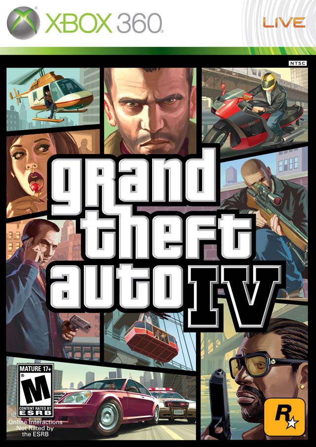 Grand Theft Auto 4 Front Cover - Xbox 360 Pre-Played