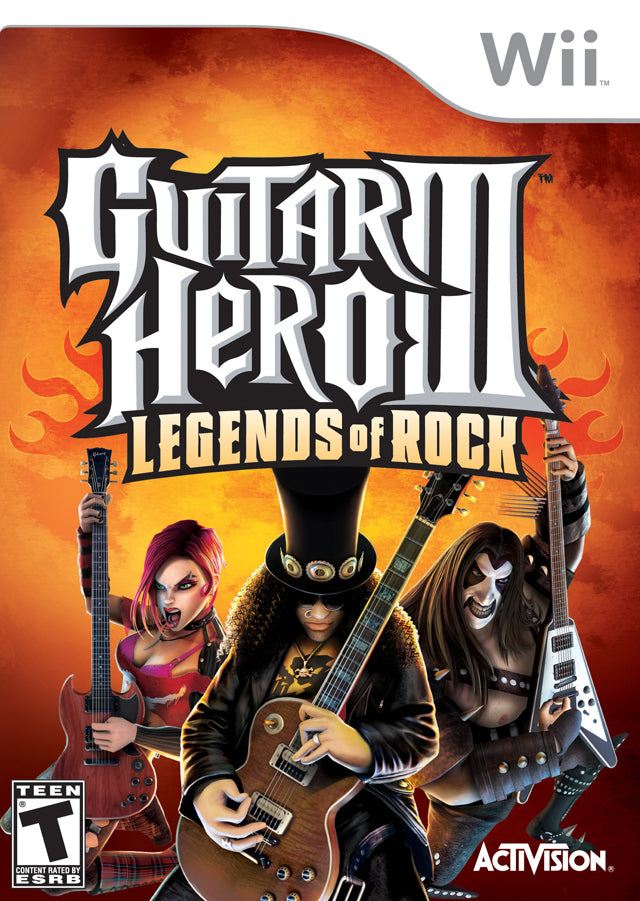 Guitar Hero 3 Legends of Rock Front Cover - Nintendo Wii Pre-Played