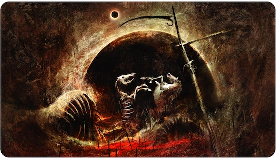Seb McKinnon Damnation Sketch Version Stitched Signed Playmat Seb McKinnon Damnation Sketch Version Stitched Signed Playmat