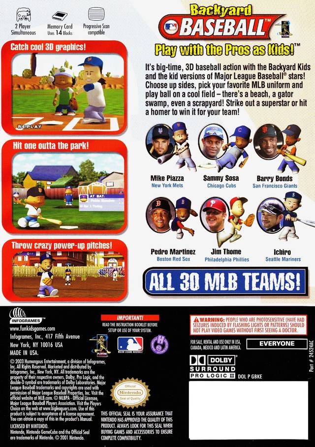 Backyard Baseball Nintendo Gamecube Pre-Played – Game On Games