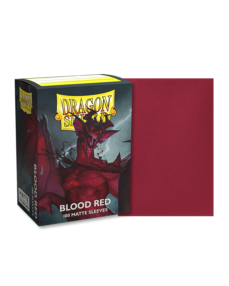 Dragon Shield (100) Matte Blood Red Card Sleeves Game On Games Dragon Shield (100) Matte Blood Red Card Sleeves Game On Games