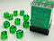 Chessex Translucent: 12mm D6 Green/White (36)