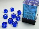 Chessex Translucent 12mm D6 Blue/White (36)