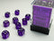 Chessex Translucent 12mm D6 Purple/White (36)