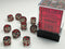 Chessex Translucent 12mm D6 Smoke/Red (36)