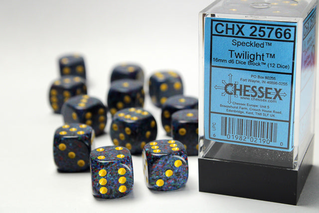 Chessex Dm3 Speckled 16mm D6 Twilight (12)