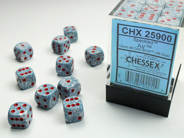 Chessex Air Elemental 12mm D6 Dice Block (36)