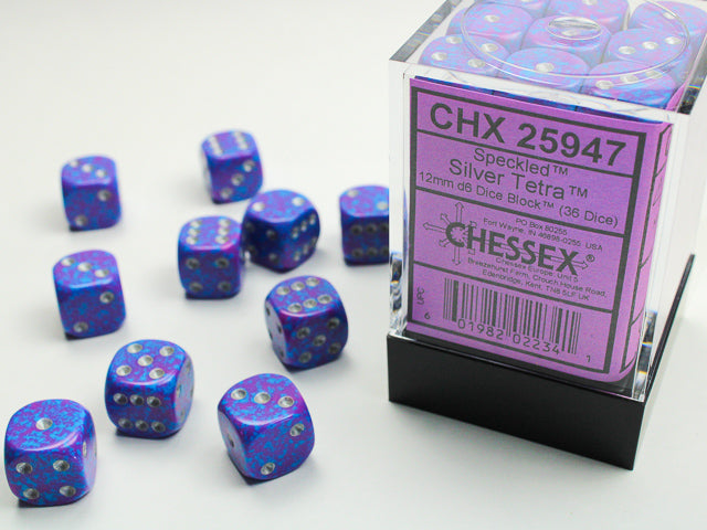 Chessex Dm3 Speckled 12mm D6 Silver Tetra (36)