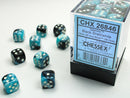 Chessex Gemini 5 12mm D6 Black Shell/White (36)