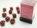 Chessex Vortex 12mm D6 Burgundy/Gold (36)