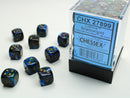 Chessex Lustrous: 12mm D6 Shadow/Gold/Black (36)