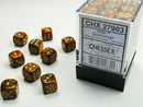 Chessex Dm9 Glitter 12mm D6 Gold/Silver (36)