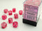 Chessex Dm9 Ghostly Glow12mm D6 Pink/Silver (36)