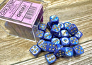 Chessex Lustrous: 12mm D6 Purple/Gold/Black (36)