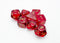 Lab Dice 7 - Translucent Polyhedral Crimson/gold 7-Die Set