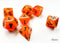 Chessex Vortex Mini 7-Die Set - Orange/Black