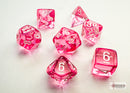 Chessex Translucent Mini 7-Die Set - Pink/White