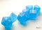 Chessex Frosted Mini 7-Die Set - Caribbean Blue/White