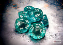 Chessex Translucent Poly Teal/White (7)