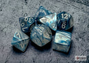 Chessex Dm7 Lustrous Polyhedral Slate/White (7)