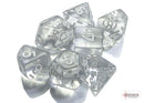 Chessex Translucent Poly Clear/White (7)