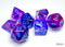 Chessex Lab Dice 1 Nebulal Poly Nocturnal/ Blue (7)