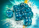 Chessex Translucent 16mm D6 Teal/White (12)