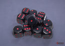 Chessex Opaque 16mm D6 Black/Red (12)