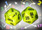 Chessex Count Up & Down Single D20 Vortex Bright Green/Black