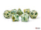 Chessex Marble Mega-Hedral 7 Die Set - Green/Dark Green