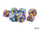 Chessex Festive Mega-Hedral 7 Die Set - Mosaic/Yellow