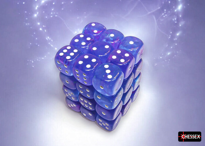Chessex Nebula 12mm D6 Luminary Aura/White (36)