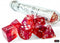 Lab Dice 9 - Borealis Passion/White Luminary Polyhedral 7-Die Set