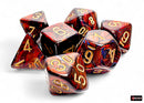 Chessex Scarab Mega-Hedral 7 Die Set - Blue Blood/Gold