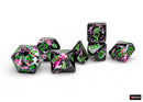 Chessex Brush Polyhedral 7 Die Set - Paintball/Green