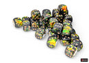 Chessex Brush Dark Forest/Gold 12mm D6 Dice Block (36)