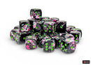 Chessex Brush Paintball/Green 12mm D6 Dice Block (36)