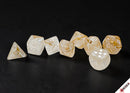 Lab Dice 10 - Borealis Champagne/White Polyhedral 7-Die Set