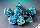 Lab Dice 10 - Gemini Green-Teal/Gold Polyhedral 7-Die Set