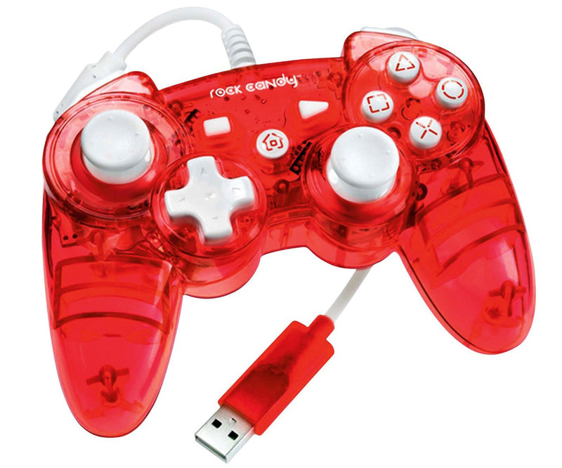 Playstation 3 Rock Candy Wired Red Controller - Pre-Played