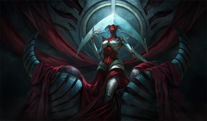 Magali Villeneuve Signed & Numbered Stitched Playmat - Elesh Norn (Box Art)