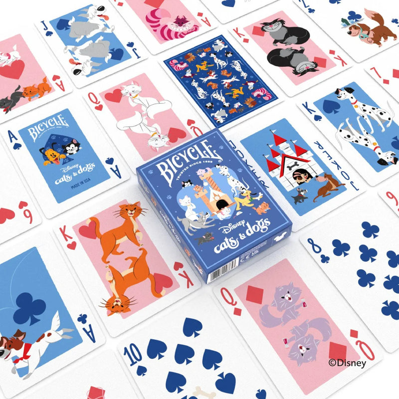 Disney Cats and Dogs Bicycle Playing Cards