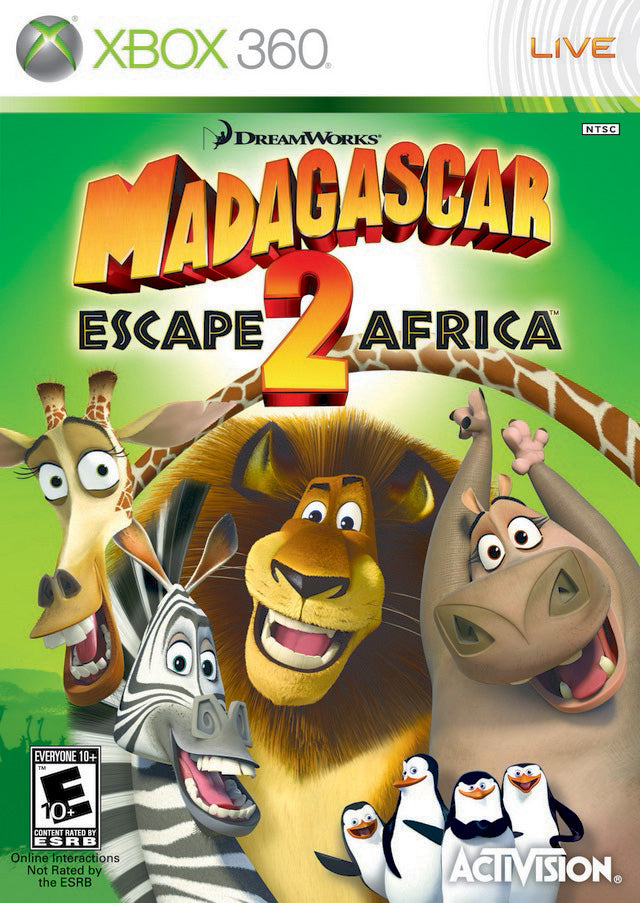 Madagascar Escape 2 Africa Front Cover - Xbox 360 Pre-Played