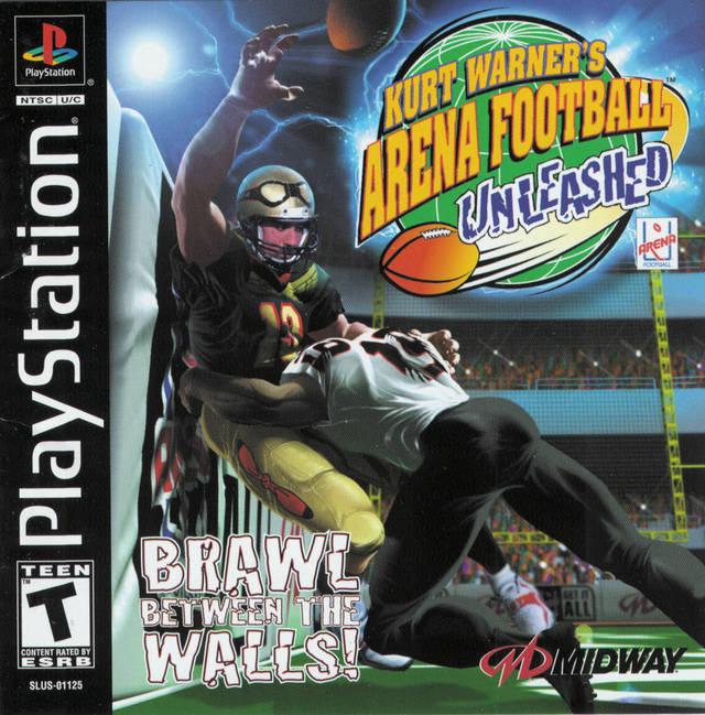 Kurt Warner's Arena Football Unleashed Front Cover - Playstation 1 Pre-Played