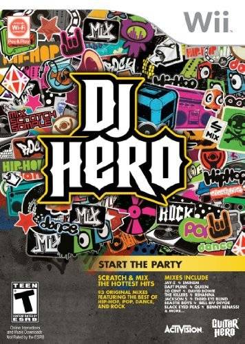 DJ Hero (Game Only) Front Cover - Nintendo Wii Pre-Played