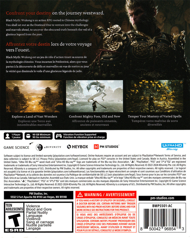 Black Myth: Wukong - Playstation 5 Pre-Played